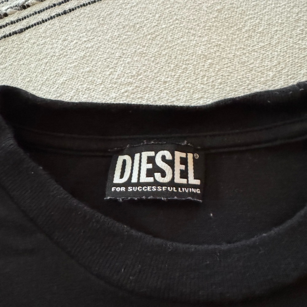 Diesel Black Men's Shirt with vintage DSL logo size L - Picture 3 of 8